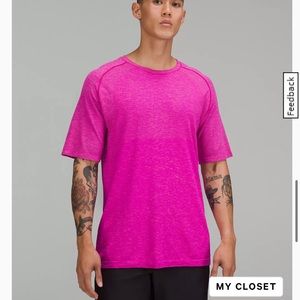 Lululemon Metal Vent Tech 2.0 Silverescent Seamless M Highlight Purple,Pink Clay